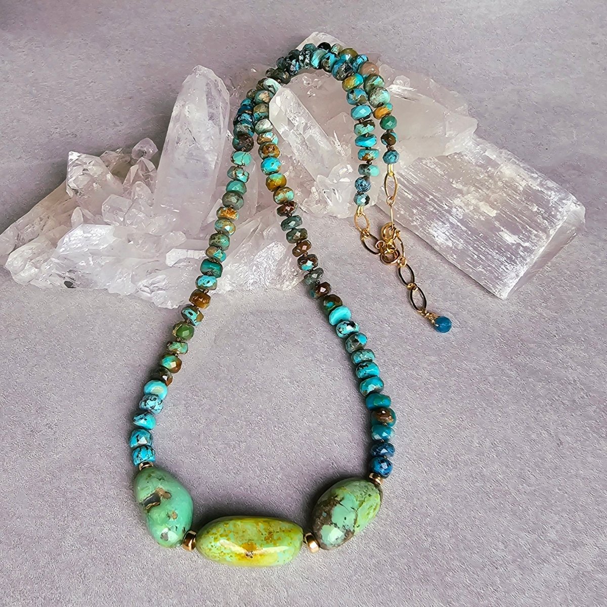 Turquoise Handknotted Necklace #8089James & JezebelleNECKLACES