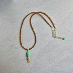 Turquoise & Hessonite Fringe Necklace #8101James & JezebelleNECKLACES