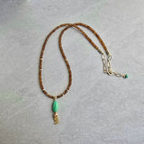 Turquoise & Hessonite Fringe Necklace #8101James & JezebelleNECKLACES