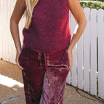 Velvet Palazzo Trousers in SangriaOttod'Amepants