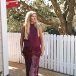 Velvet Palazzo Trousers in SangriaOttod'Amepants