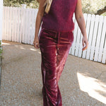 Velvet Palazzo Trousers in SangriaOttod'Amepants