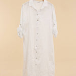 White Cotton Shirtdress with Eyeletla maison des fibres naturellesDRESS