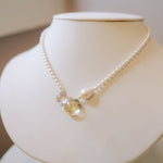 White Oval Freshwater w Gemstone NecklaceBeth ZinkNECKLACES