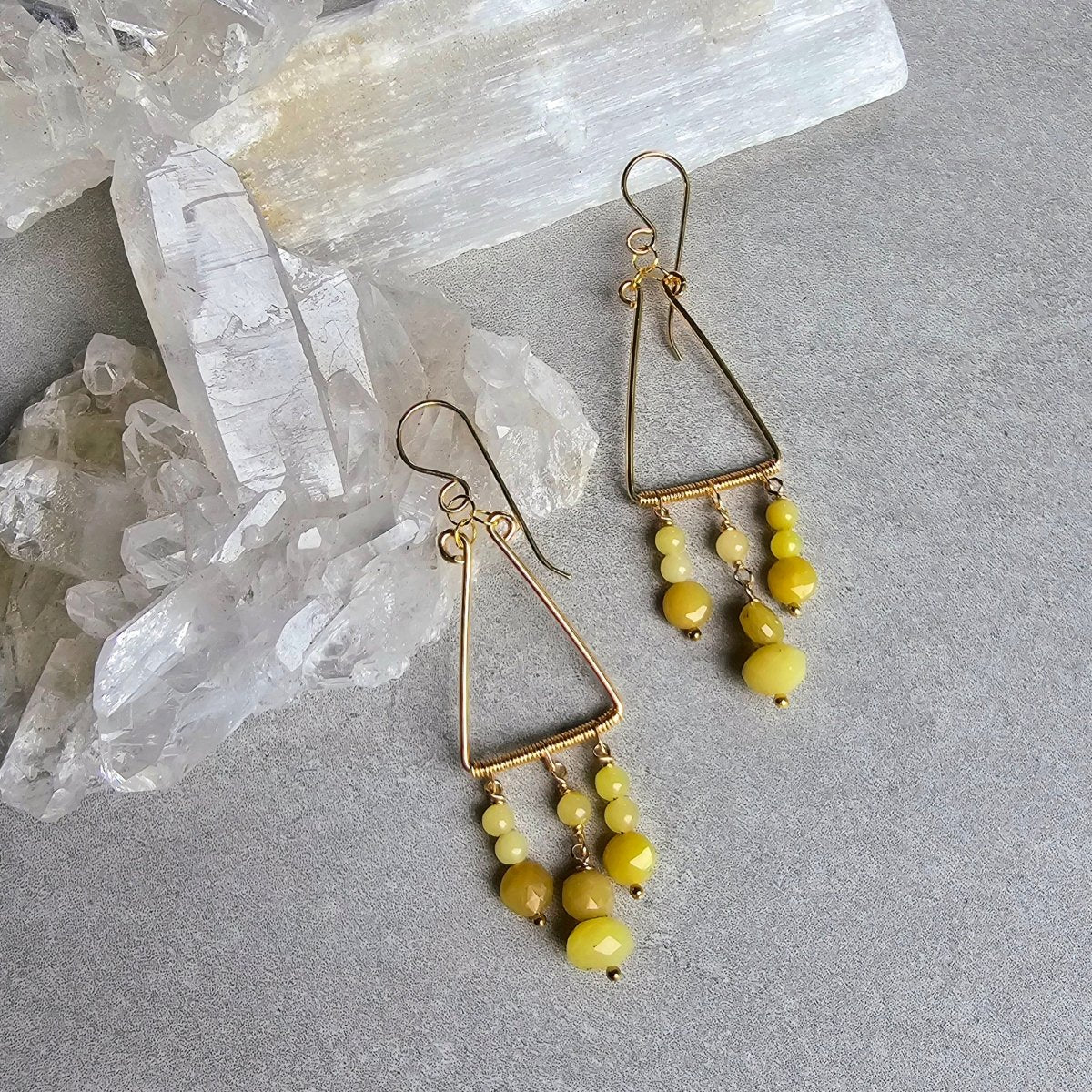 Yellow Opal "Fringe" Earrings #1494James & JezebelleEARRINGS