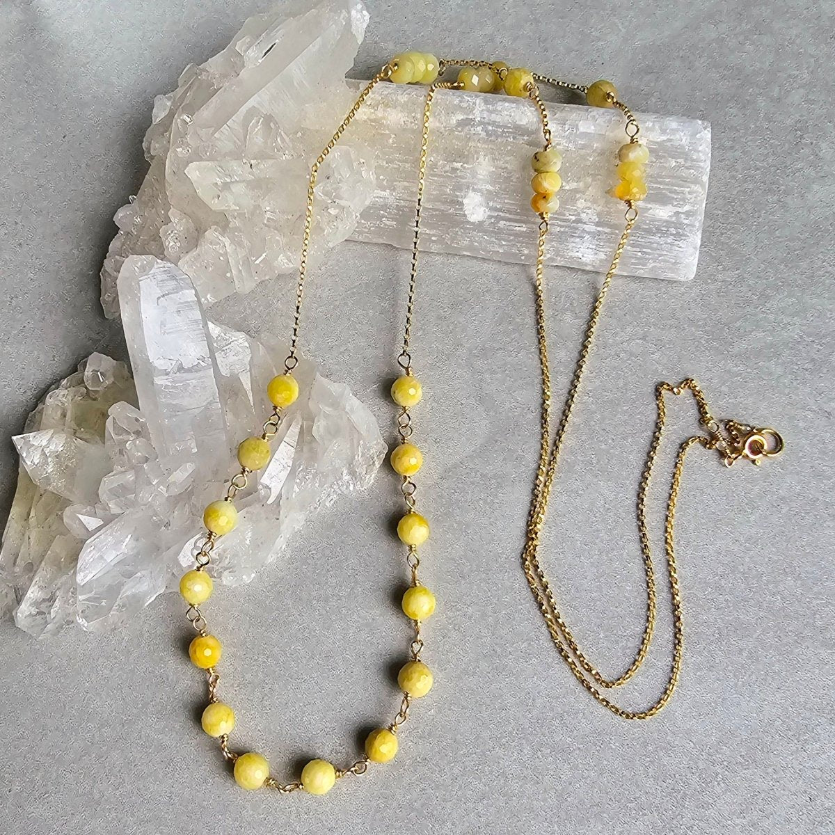 Yellow Opal - Long Chain Necklace #8074James & JezebelleNECKLACES