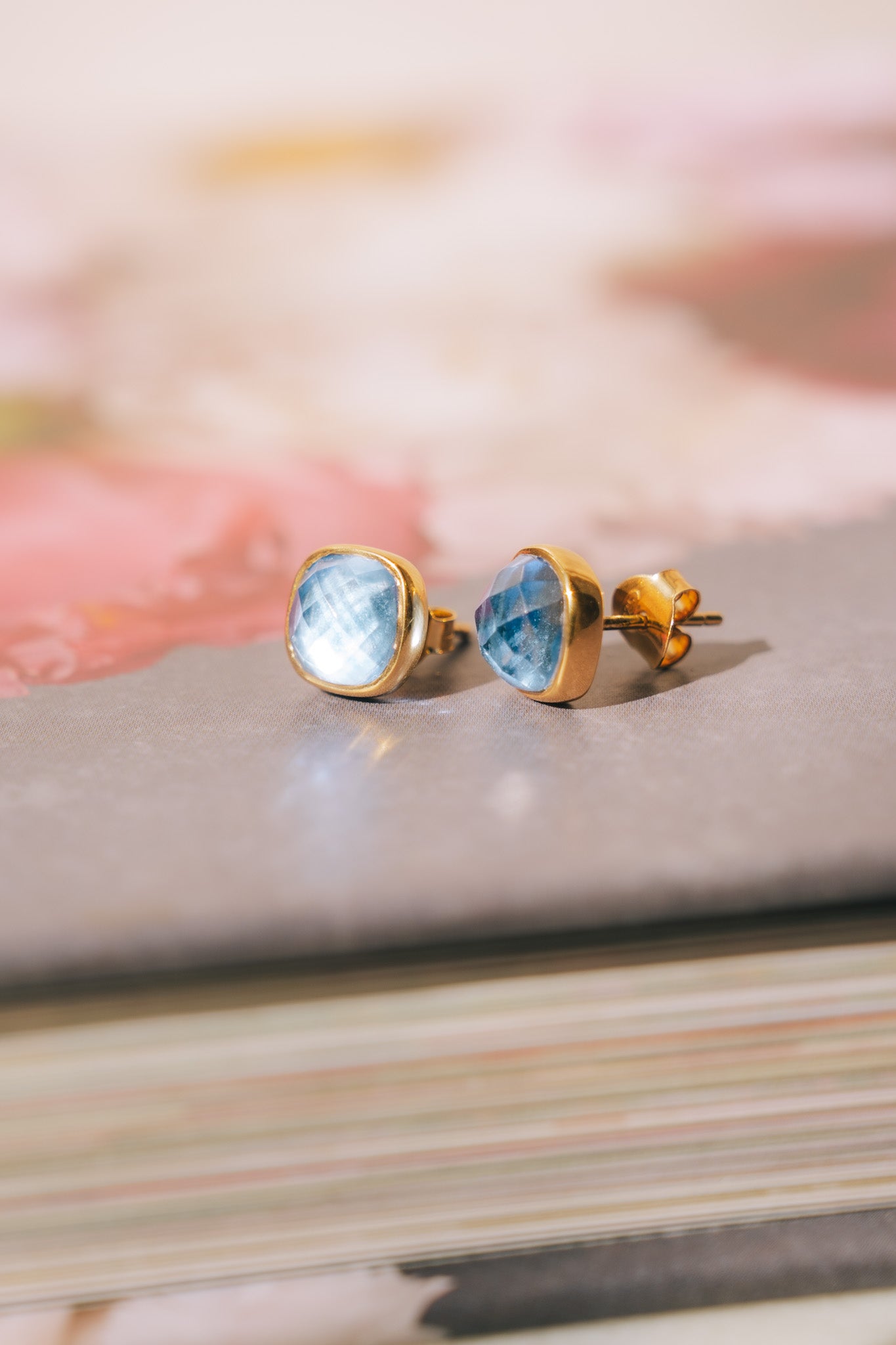 Cushion Studs: 24K Gold Vermeil (8 Colors)TreisiEarrings